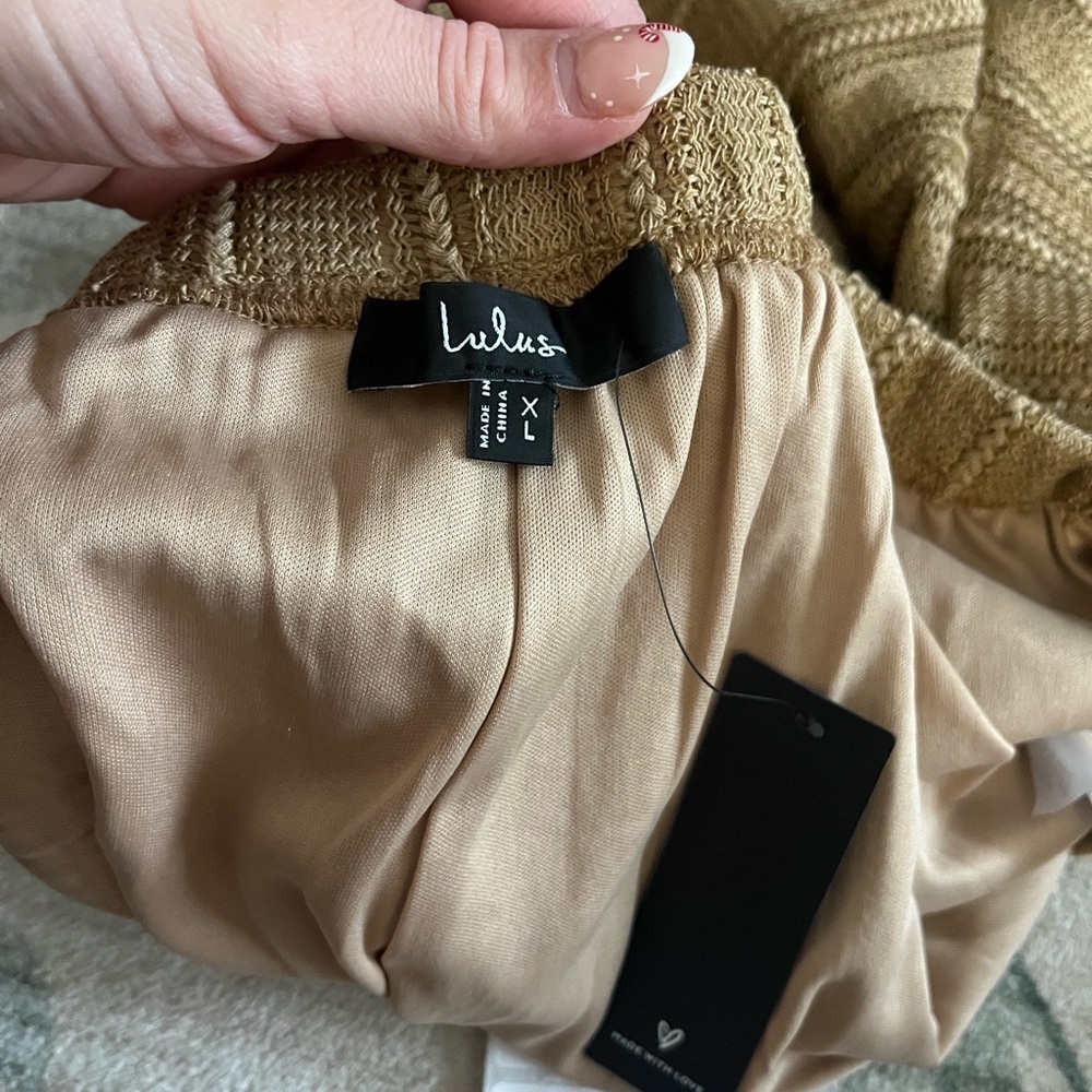 Lulus Rossella Light Brown Woven Pleated High-Rise Shorts - Picture 9 of 9